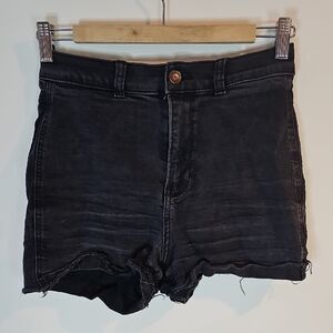 Hollister Size 8 Faded Black High Rise Jean Shorts
